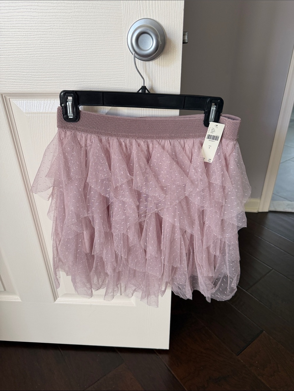 NWT Anthropologie Dusty Mauve Layered Tulle Mini Skirt